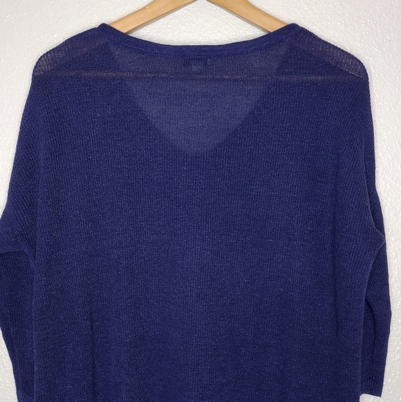 J. Jill Linen Blend Knit Lagenlook Women's V-Neck Sweater - Picture 6 of 13